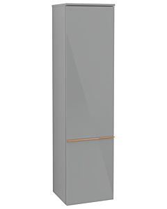 Villeroy und Boch Venticello Hochschrank A95115RA 40,4 x 154,6 x 37,2 cm, rechts, Griff Copper, Glass Glossy Grey