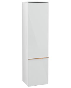 Villeroy und Boch Venticello A95115RE 40,4 x 154,6 x 37,2 cm, droite, poignée cuivre, verre Glossy White
