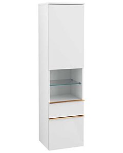 Villeroy und Boch Venticello Hochschrank A95205DH 40,4 x 154,6 x 37,2 cm, links, Griff Copper, Glossy White