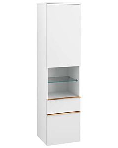 Villeroy und Boch Venticello Hochschrank A95205MS 40,4 x 154,6 x 37,2 cm, links, Griff Copper, White Matt