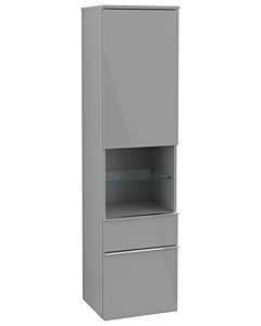 Villeroy und Boch Venticello cabinet A95211RA 40.4 x 154.6 x 37.2 cm, right, handle chrome, glass Glossy Grey