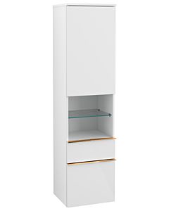 Villeroy und Boch Venticello Hochschrank A95215DH 40,4 x 154,6 x 37,2 cm, rechts, Griff Copper, Glossy White