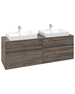 Villeroy und Boch Collaro vanity unit C02400RK 160x54.8x50cm, for 2 Waschtische , Stone Oak