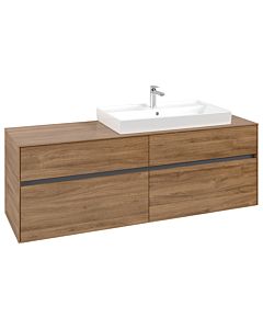 Villeroy und Boch Collaro vanity unit C02700RH 160x54.8x50cm, vanity unit on the right, Kansas Oak