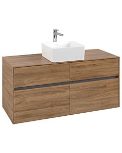 Villeroy und Boch Collaro Waschtischunterschrank C04100RH 120x54,8x50cm, Waschtisch mittig, Kansas Oak