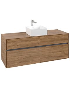 Villeroy und Boch Collaro Waschtischunterschrank C04500RH 140x54,8x50cm, Waschtisch mittig, Kansas Oak