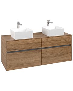 Villeroy und Boch Collaro Waschtischunterschrank C04800RH 140x54,8x50cm, für 2 Waschtische, Kansas Oak