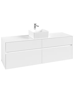 Villeroy und Boch Collaro Waschtischunterschrank C04900MS 160 x 54,8 x 50 cm, Waschtisch mittig, White Matt