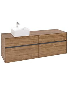 Villeroy und Boch Collaro Waschtischunterschrank C05000RH 160x54,8x50cm, Waschtisch links, Kansas Oak