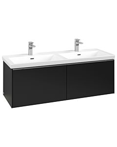 Villeroy und Boch Subway 3. 1930 vanity unit C567L0VL 127.2x42.9x47.8cm, with LED / handle aluminum glossy, volcano black