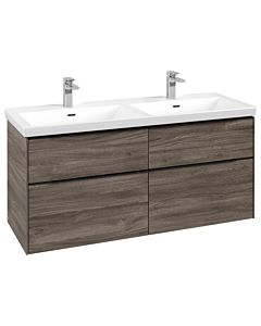 Villeroy und Boch Subway 3. 1930 vanity unit C56801RK 127.2x56.6x47.8cm, without LED / handle Volcano black, stone oak