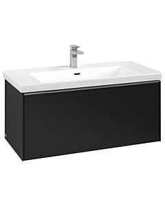 Villeroy und Boch Subway 3. 1930 vanity unit C56900VL 97.3x42.9x47.8cm, without LED / handle aluminum glossy, volcano black