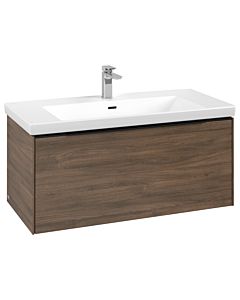 Villeroy und Boch Subway 3.0 Waschtisch-Unterschrank C56901VH 97,3x42,9x47,8cm, ohne LED/Griff Volcano black, arizona oak