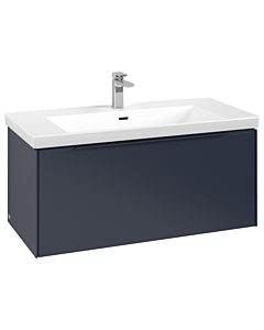 Villeroy und Boch Subway 3.0 Waschtisch-Unterschrank C56902VQ 97,3x42,9x47,8cm, ohne LED/Griff monochrom, marine blue