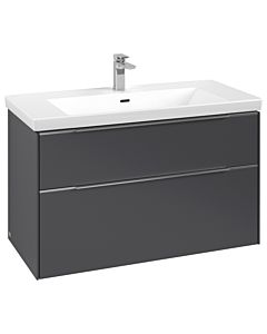Villeroy und Boch Subway 3. 1930 vanity unit C57000VR 97.3x57.6x47.8cm, without LED / handle aluminum glossy, graphite