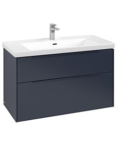 Villeroy und Boch Subway 3.0 Waschtisch-Unterschrank C57002VQ 97,3x57,6x47,8cm, ohne LED/Griff monochrom, marine blue