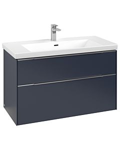 Villeroy und Boch Subway 3. 1930 C570L0VQ 97,3x57,6x47,8cm, avec LED / poignée aluminium brillant, bleu marine