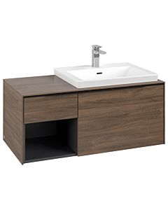 Villeroy und Boch Subway 3. 1930 vanity unit C57101VH 100.1x42.25x51.6cm, without LED / handle Volcano black, arizona oak