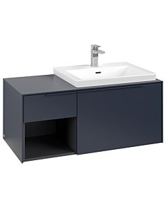 Villeroy und Boch Subway 3.0 Waschtisch-Unterschrank C571L2VQ 100,1x42,25x51,6cm, mit LED/Griff monochrom, marine blue