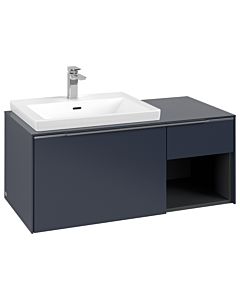 Villeroy und Boch Subway 3.0 Waschtisch-Unterschrank C57200VQ 100,1x42,25x51,6cm, ohne LED/Griff Aluminium glänzend, marine blue