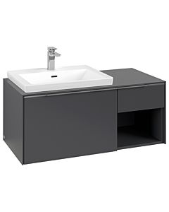 Villeroy und Boch Subway 3. 1930 vanity unit C572L0VR 100.1x42.25x51.6cm, with LED / handle aluminum glossy, graphite