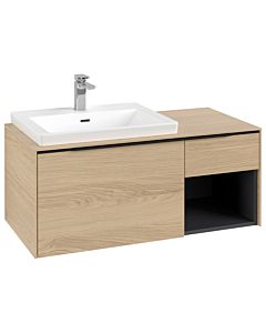 Villeroy und Boch Subway 3. 1930 vanity unit C572L1VJ 100.1x42.25x51.6cm, with LED / handle Volcano black, nordic oak