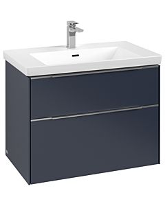 Villeroy und Boch Subway 3.0 Waschtisch-Unterschrank C57400VQ 77,2x57,6x47,8cm, ohne LED/Griff Aluminium glänzend, marine blue