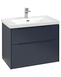 Villeroy und Boch Subway 3.0 Waschtisch-Unterschrank C574L2VQ 77,2x57,6x47,8cm, mit LED/Griff monochrom, marine blue