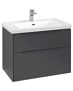 Villeroy und Boch Subway 3. 1930 vanity unit C574L2VR 77.2x57.6x47.8cm, with LED / handle monochrome, graphite