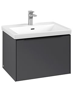 Villeroy und Boch Subway 3. 1930 vanity unit C57501VR 62.2x42.9x47.8cm, without LED / handle Volcano black, graphite