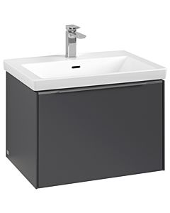 Villeroy und Boch Subway 3. 1930 vanity unit C575L0VR 62.2x42.9x47.8cm, with LED / handle aluminum glossy, graphite