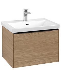 Villeroy und Boch Subway 3. 1930 vanity unit C575L1VJ 62.2x42.9x47.8cm, with LED / handle Volcano black, nordic oak