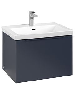 Villeroy und Boch Subway 3.0 Waschtisch-Unterschrank C575L2VQ 62,2x42,9x47,8cm, mit LED/Griff monochrom, marine blue