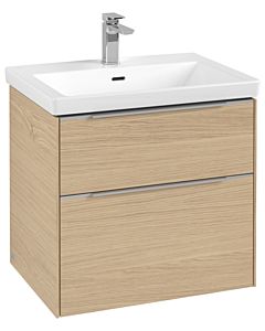 Villeroy und Boch Subway 3. 1930 vanity unit C576L0VJ 62.2x57.6x47.8cm, with LED / handle aluminum glossy, nordic oak