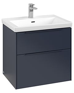 Villeroy und Boch Subway 3.0 Waschtisch-Unterschrank C576L2VQ 62,2x57,6x47,8cm, mit LED/Griff monochrom, marine blue