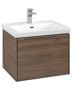 Villeroy und Boch Subway 3.0 Waschtisch-Unterschrank C57700VH 57,2x42,9x47,8cm, ohne LED/Griff Aluminium glänzend, arizona oak