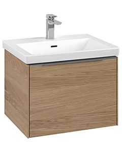 Villeroy und Boch Subway 3.0 Waschtisch-Unterschrank C57700VJ 57,2x42,9x47,8cm, ohne LED/Griff Aluminium glänzend, nordic oak