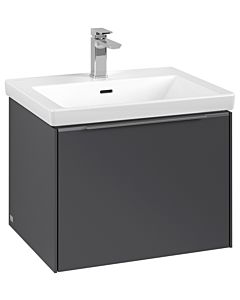 Villeroy und Boch Subway 3. 1930 vanity unit C57700VR 57.2x42.9x47.8cm, without LED / handle aluminum glossy, graphite