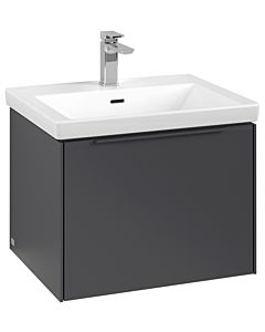 Villeroy und Boch Subway 3. 1930 vanity unit C577L2VR 57.2x42.9x47.8cm, with LED / handle monochrome, graphite