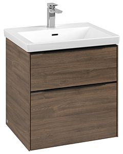 Villeroy und Boch Subway 3.0 Waschtisch-Unterschrank C57801VH 57,2x57,6x47,8cm, ohne LED/Griff Volcano black, arizona oak