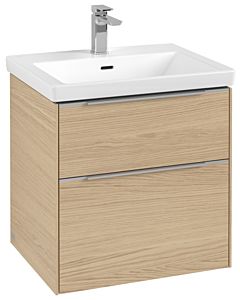 Villeroy und Boch Subway 3. 1930 vanity unit C578L0VJ 57.2x57.6x47.8cm, with LED / handle aluminum glossy, nordic oak