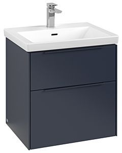 Villeroy und Boch Subway 3.0 Waschtisch-Unterschrank C578L2VQ 57,2x57,6x47,8cm, mit LED/Griff monochrom, marine blue
