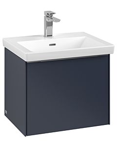 Villeroy und Boch Subway 3.0 Waschtisch-Unterschrank C57900VQ 52,3x42,9x44,75cm, ohne LED/Griff Aluminium glänzend, marine blue