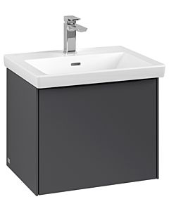 Villeroy und Boch Subway 3. 1930 vanity unit C57901VR 52.3x42.9x44.75cm, without LED / handle Volcano black, graphite