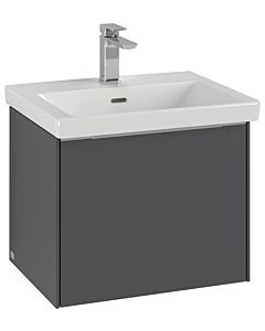 Villeroy und Boch Subway 3.0 Waschtisch-Unterschrank C57902VR 52,3x42,9x44,75cm, ohne LED/Griff monochrom, graphite