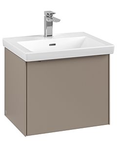 Villeroy und Boch Subway 3.0 Waschtisch-Unterschrank C579L2VM 52,3x42,9x44,75cm, mit LED/Griff monochrom, taupe