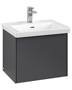 Villeroy und Boch Subway 3. 1930 vanity unit C579L2VR 52.3x42.9x44.75cm, with LED / handle monochrome, graphite