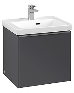 Villeroy und Boch Subway 3.0 Waschtisch-Unterschrank C58000VR 47,3x42,9x40,75cm, ohne LED/Griff Aluminium glänzend, graphite