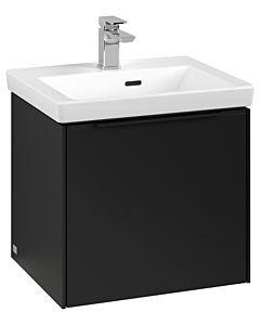 Villeroy und Boch Subway 3.0 Waschtisch-Unterschrank C580L1VL 47,3x42,9x40,75cm, mit LED/Griff Volcano black, volcano black