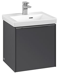 Villeroy und Boch Subway 3. 1930 vanity unit C58100VR 42.3x42.9x37.75cm, hinge left / handle aluminum glossy, graphite